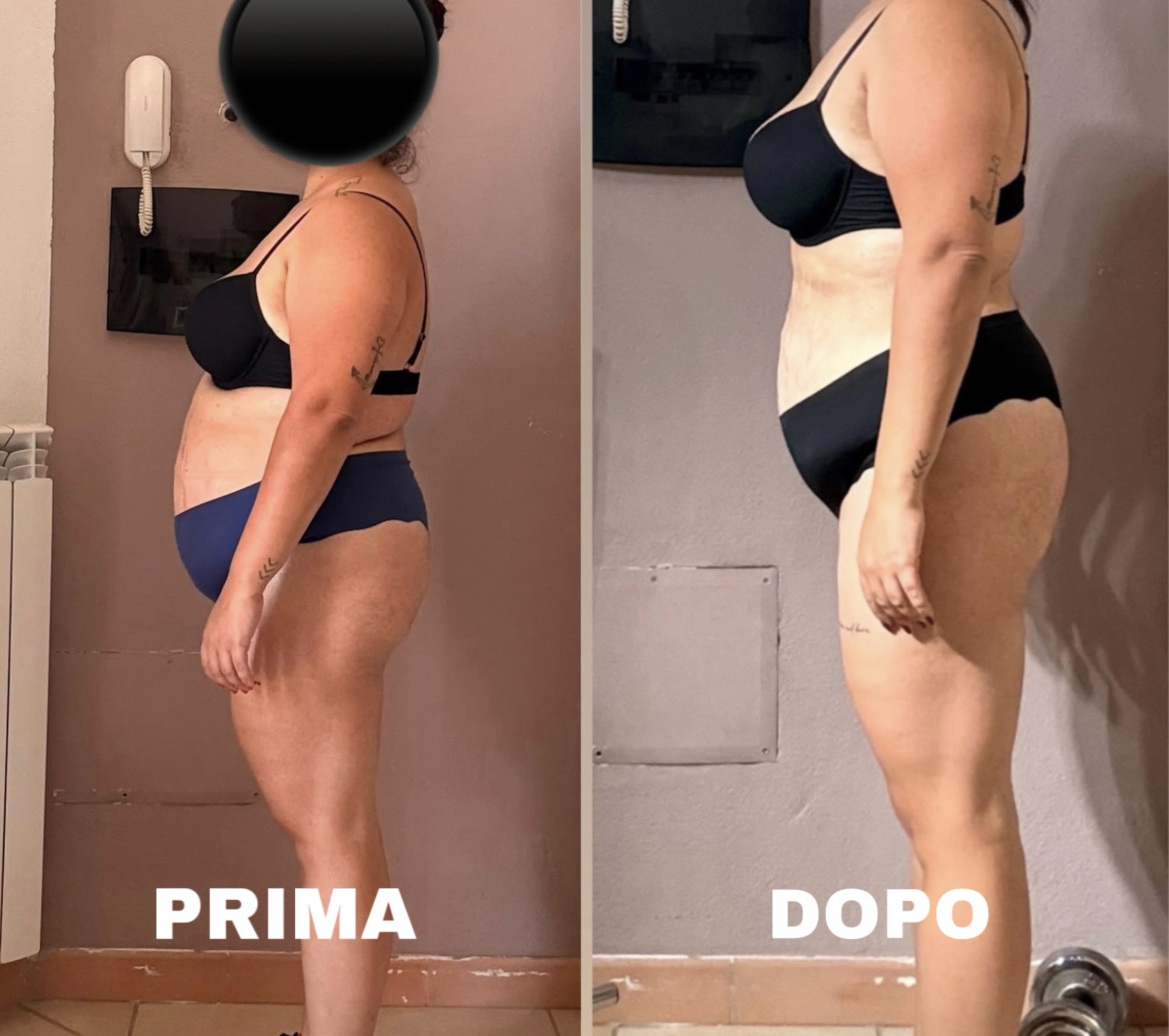 Secondo confronto fotografico prima e dopo il percorso
